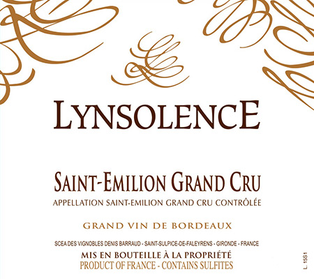 Etiquette saint-émilion grand cru Lynsolence